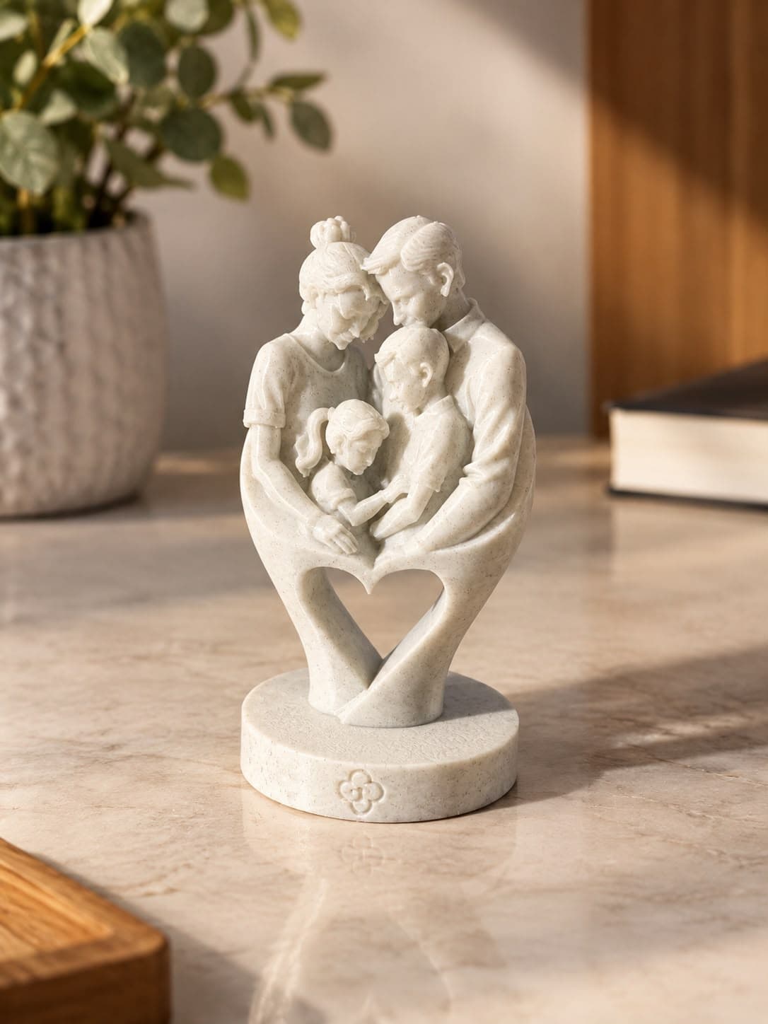 Escultura da Família Unida - Personalizavel