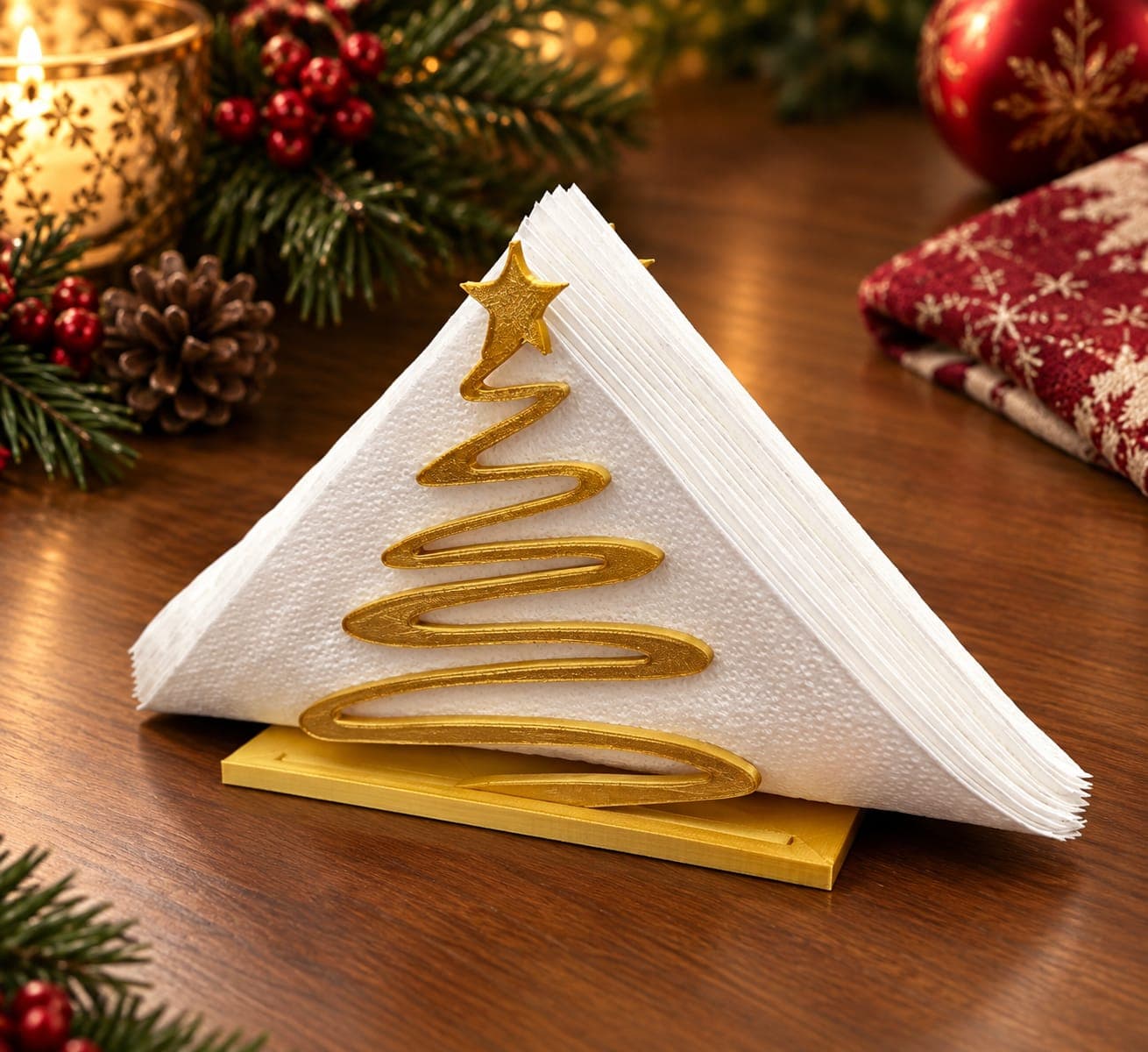 Suporte para guardanapo - Mesa de Natal